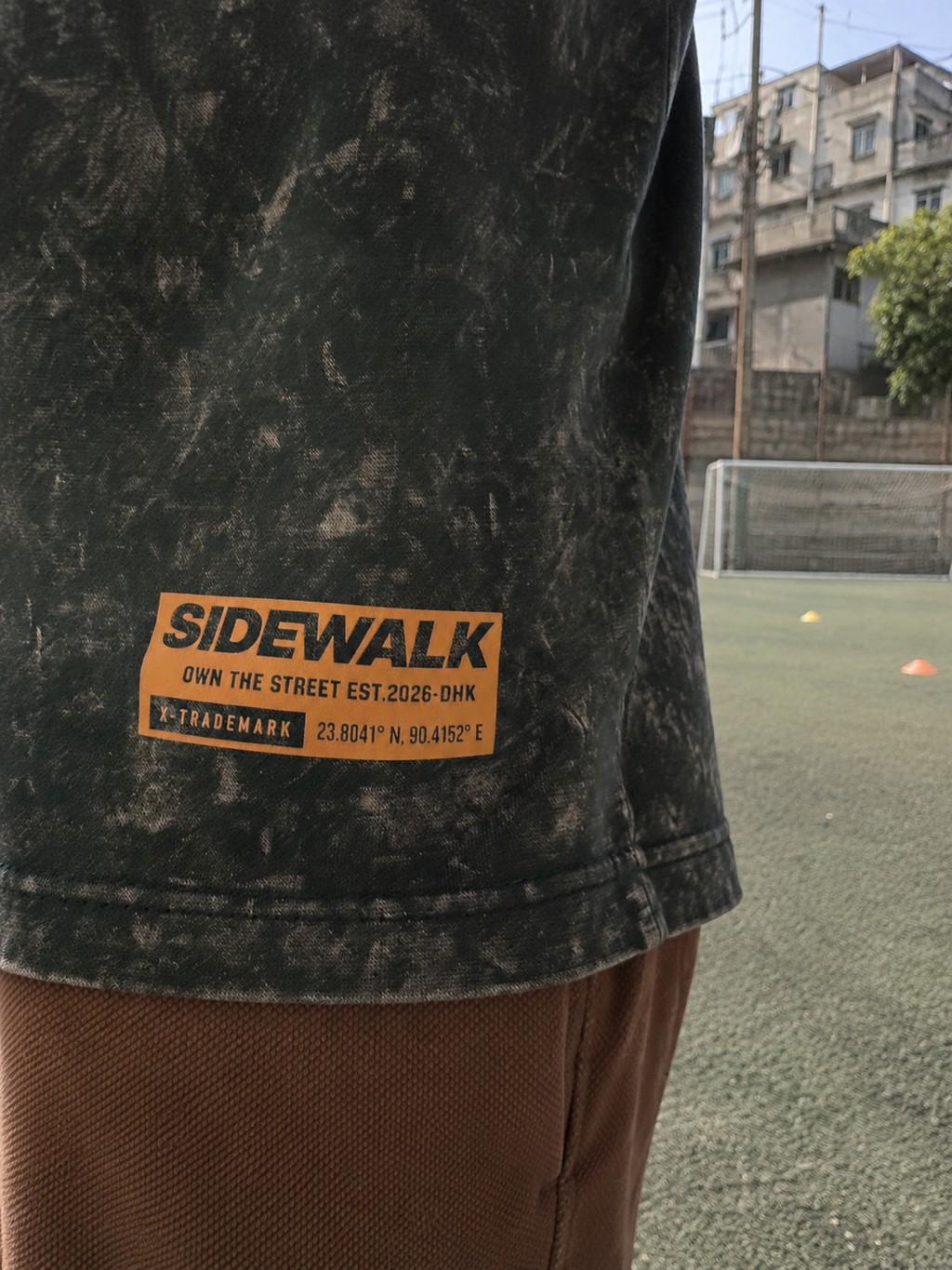 BRASIL GREEN – Acid Wash Drop Shoulder