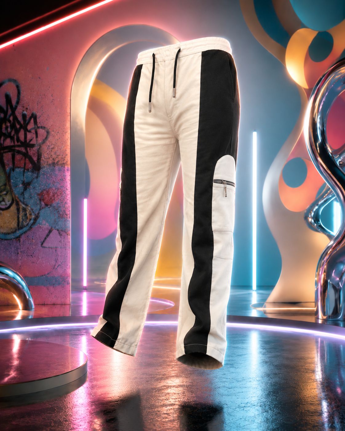 FUNKLINE JOGGERS - B&W - V1