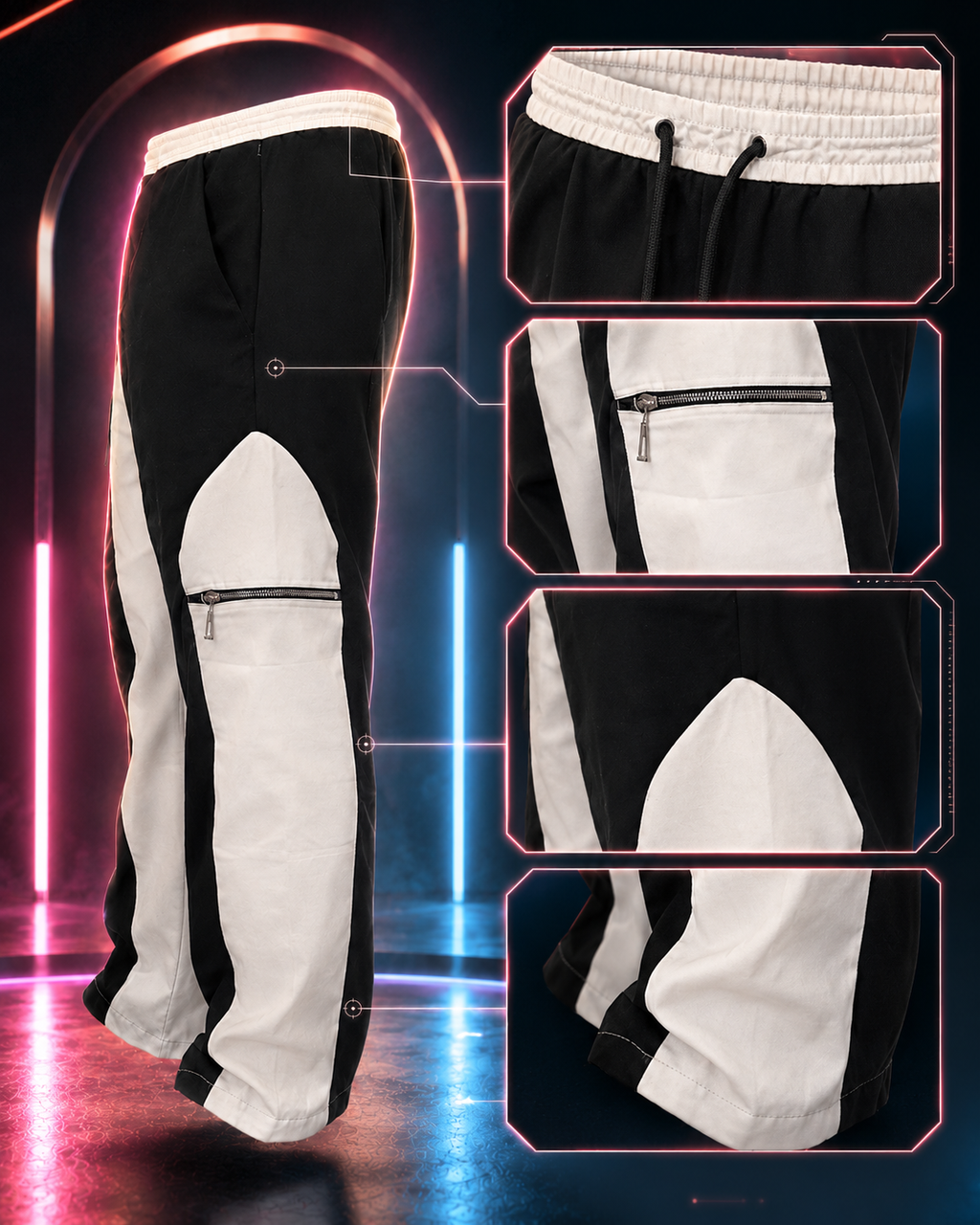 FUNKLINE JOGGERS - B&W - V1
