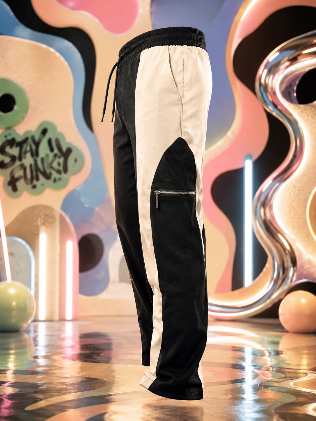 FUNKLINE JOGGERS - B&W - V2